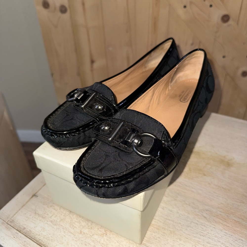 Black Women's Loafers coach 8.5